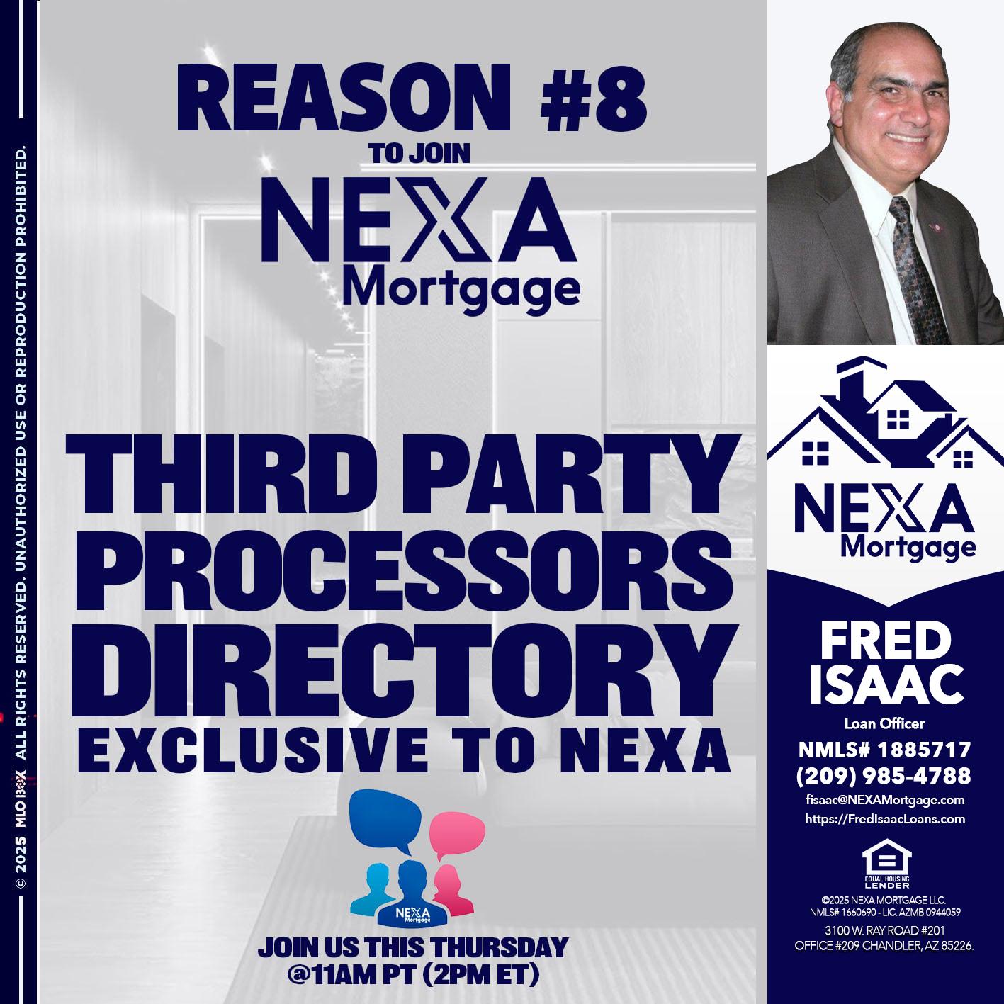 REASON 8 - Fred Isaac -Loan Officer