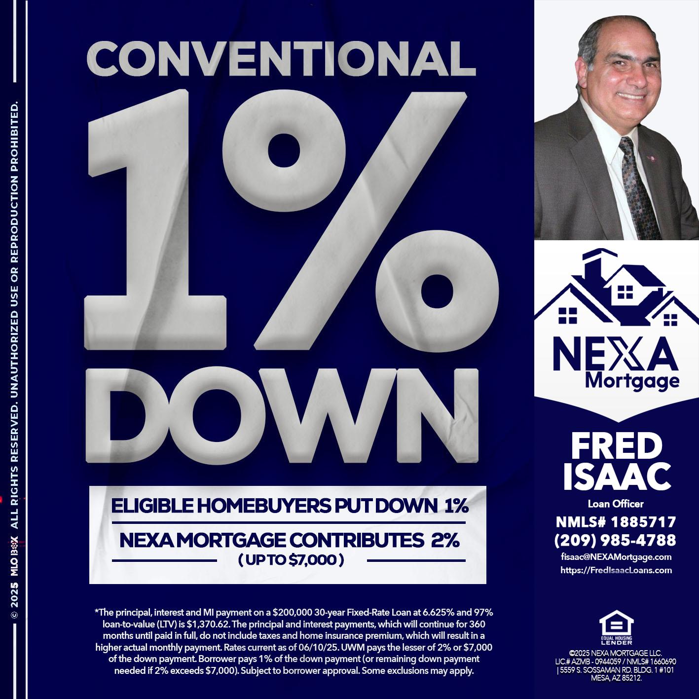 CONVENTIONAL - Fred Isaac -Loan Officer