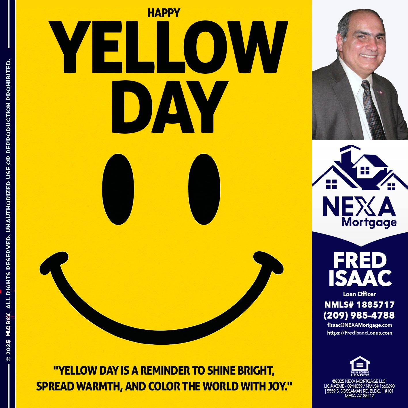YELLOW DAY - Fred Isaac -Loan Officer