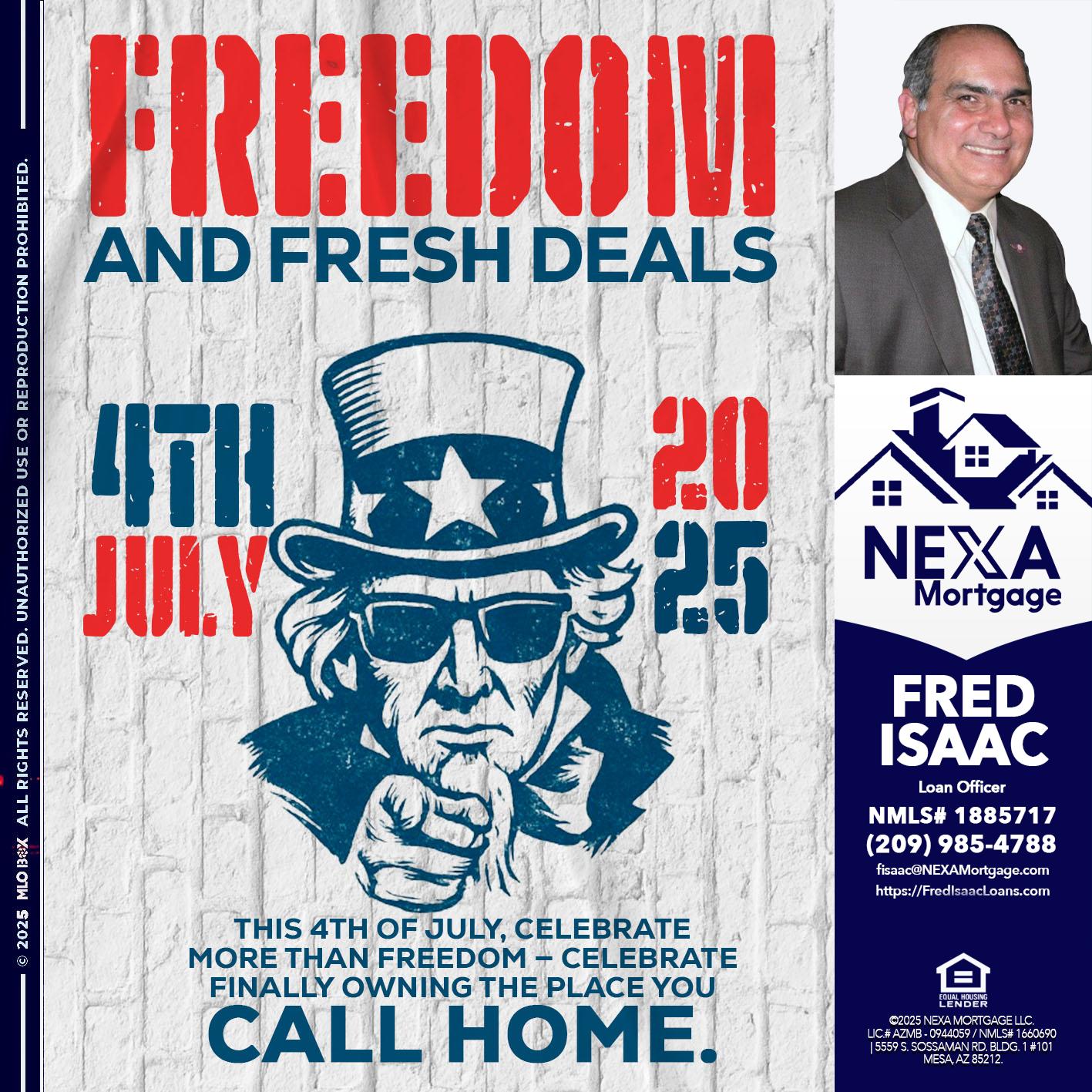 FREEDOM - Fred Isaac -Loan Officer