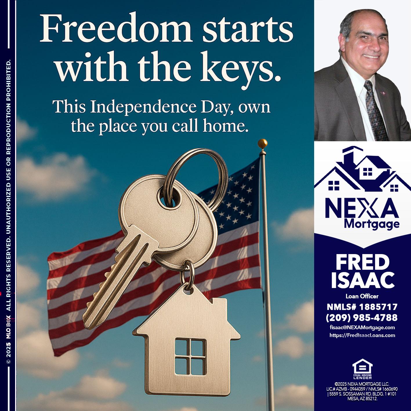 FREEDOM STARTS - Fred Isaac -Loan Officer
