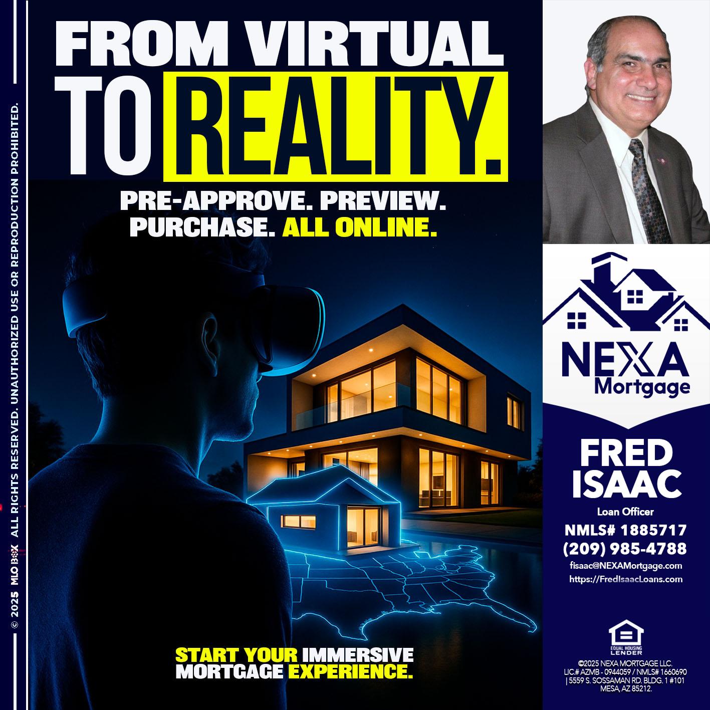 FROM VIRTUAL - Fred Isaac -Loan Officer