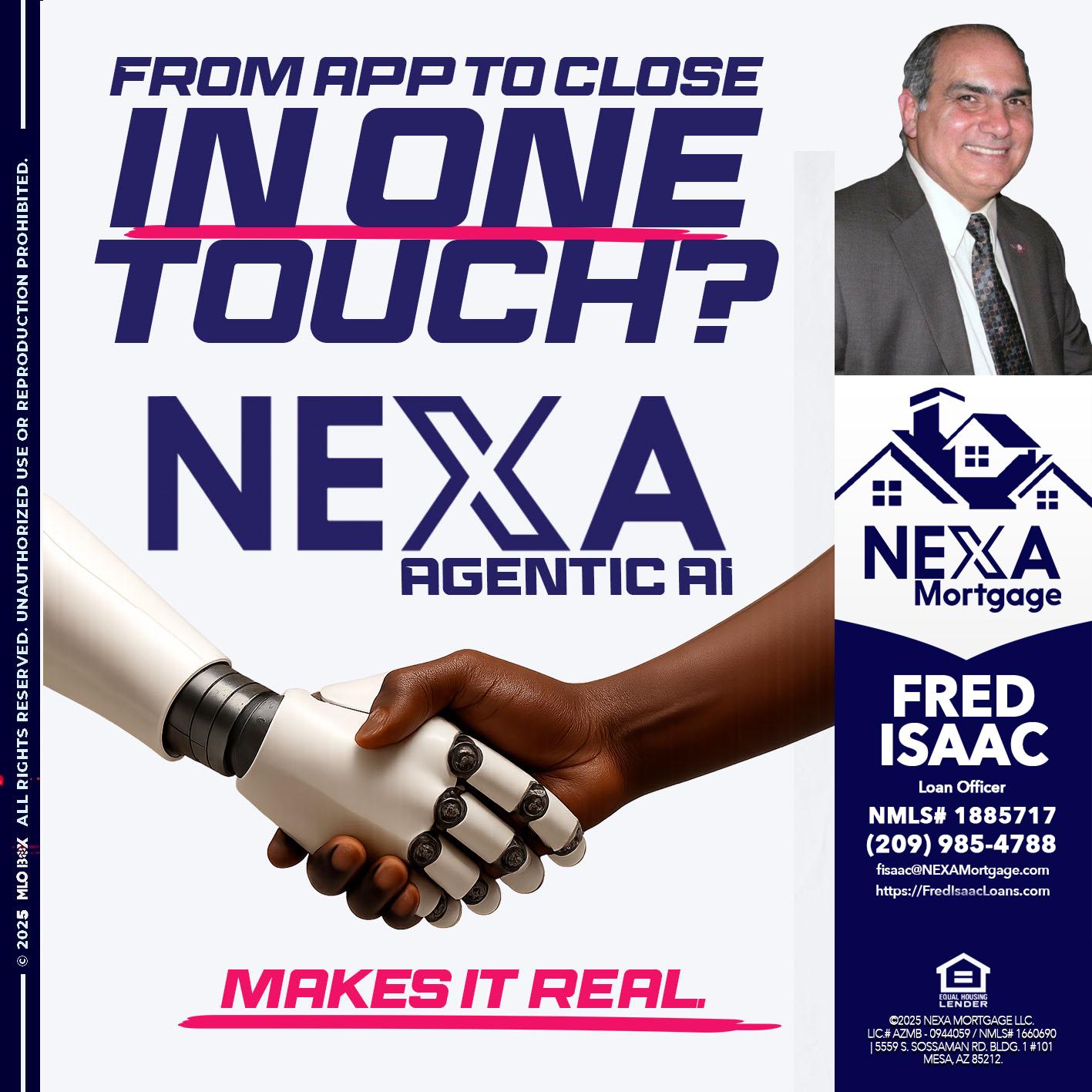 IN ONE TOUCH - Fred Isaac -Loan Officer