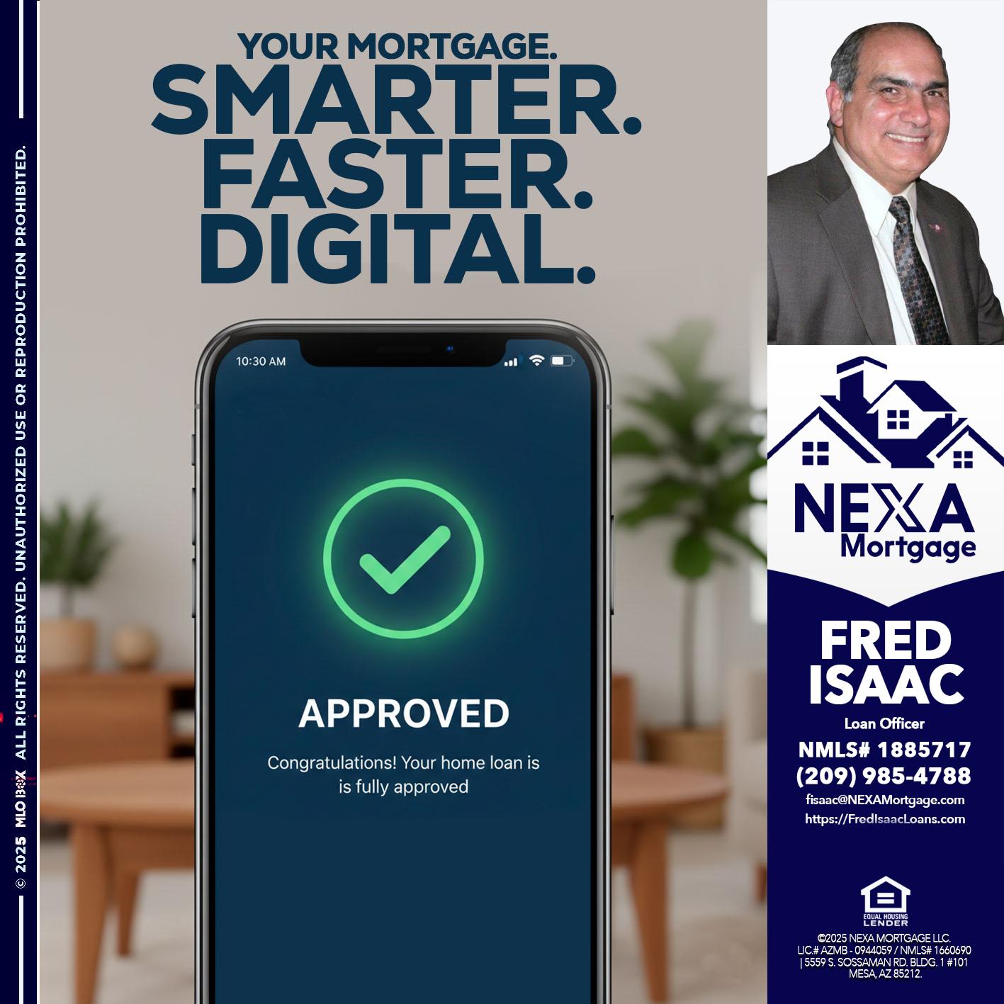 smarter faster digital - Fred Isaac -Loan Officer