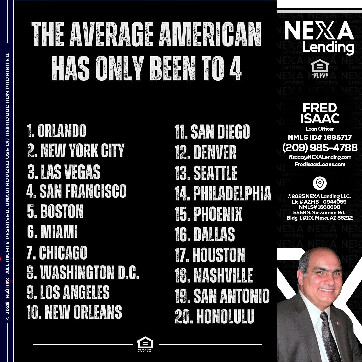 THE AVERAGE AMERICAN - Fred Isaac -Loan Officer