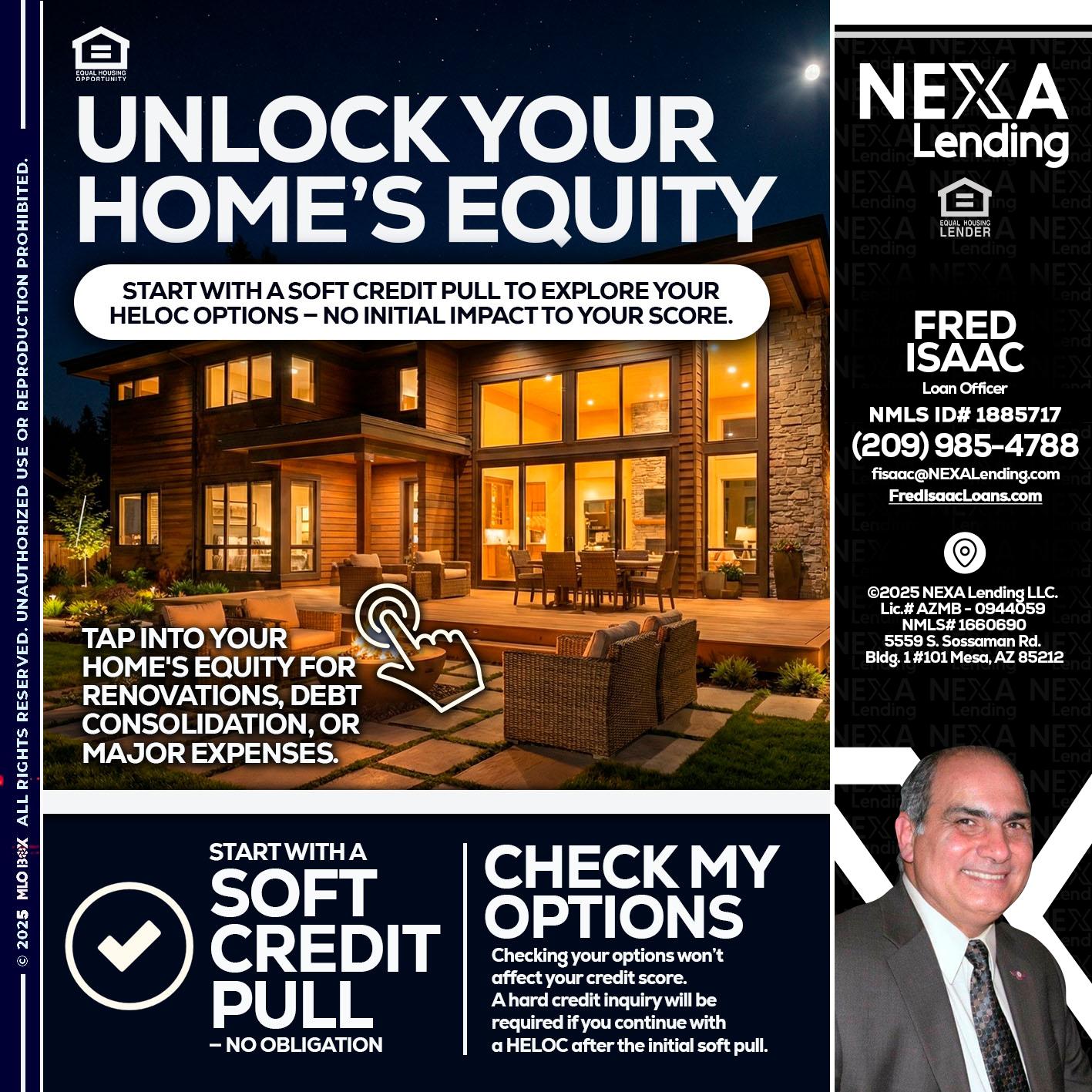 UNLOCK YOUR HOMES - Fred Isaac -Loan Officer