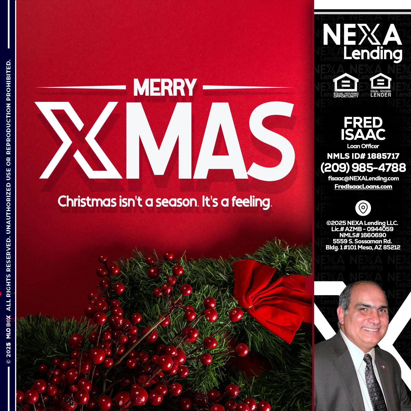 merry xmas - Fred Isaac -Loan Officer