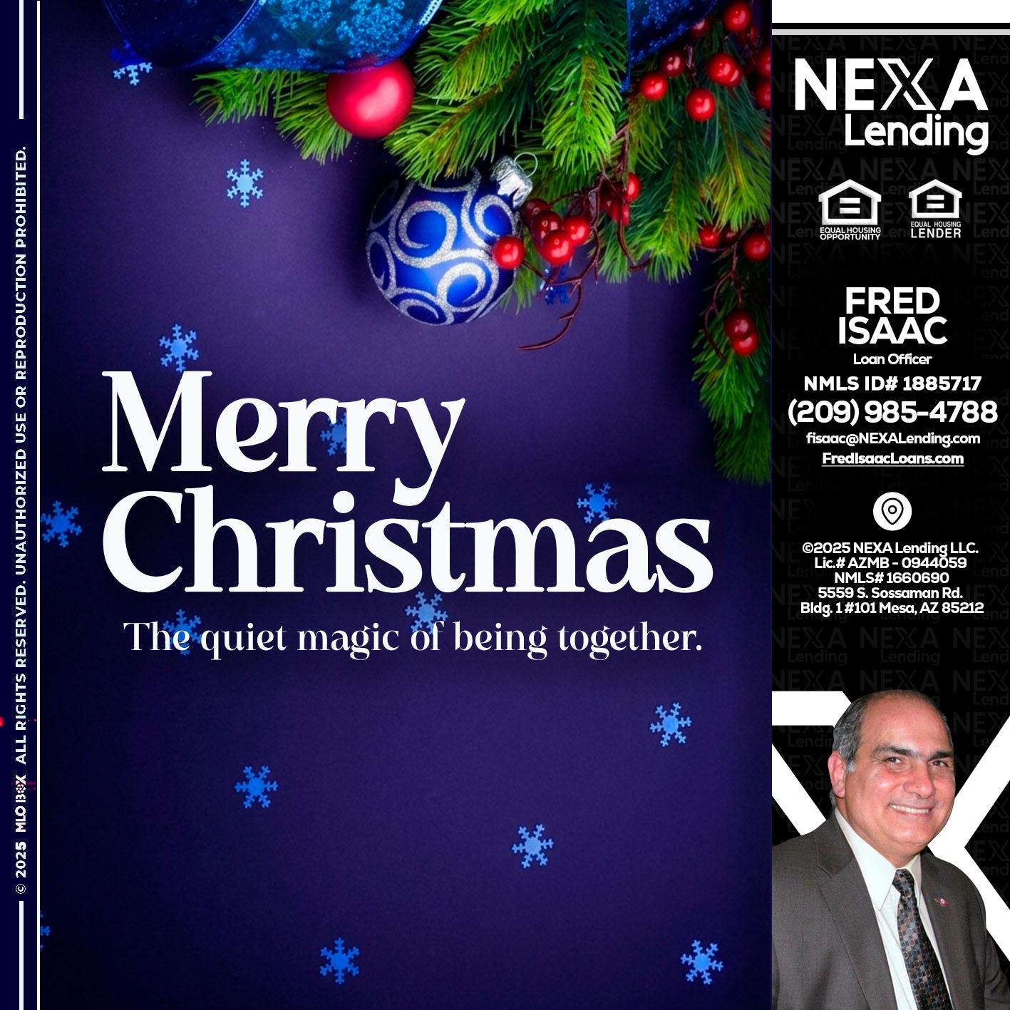 merry christmas - Fred Isaac -Loan Officer