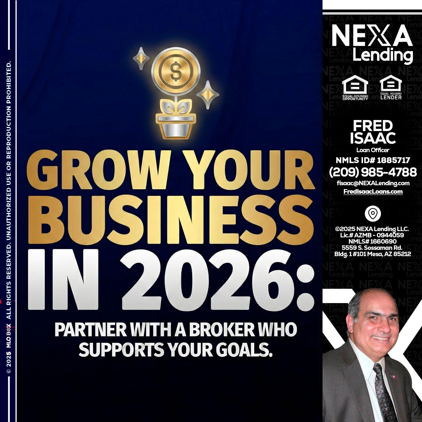 GROW YOUR BUSINESS - Fred Isaac -Loan Officer