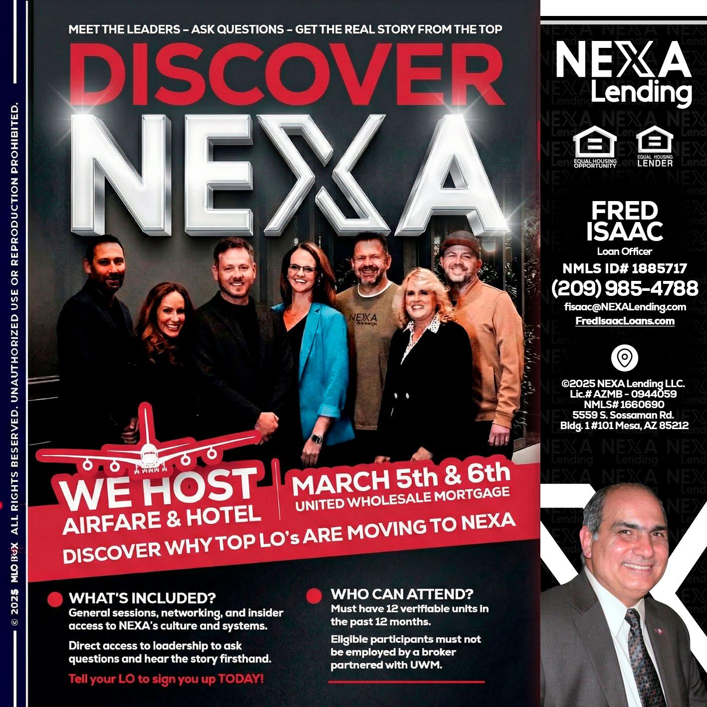 DISCOVER NEXA - Fred Isaac -Loan Officer