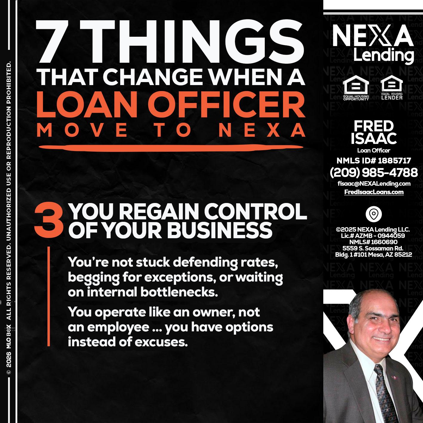 7 things (3) - Fred Isaac -Loan Officer
