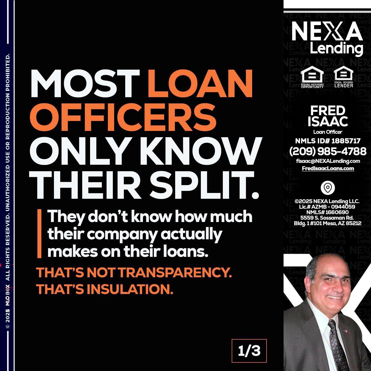 1 OF 3 - Fred Isaac -Loan Officer
