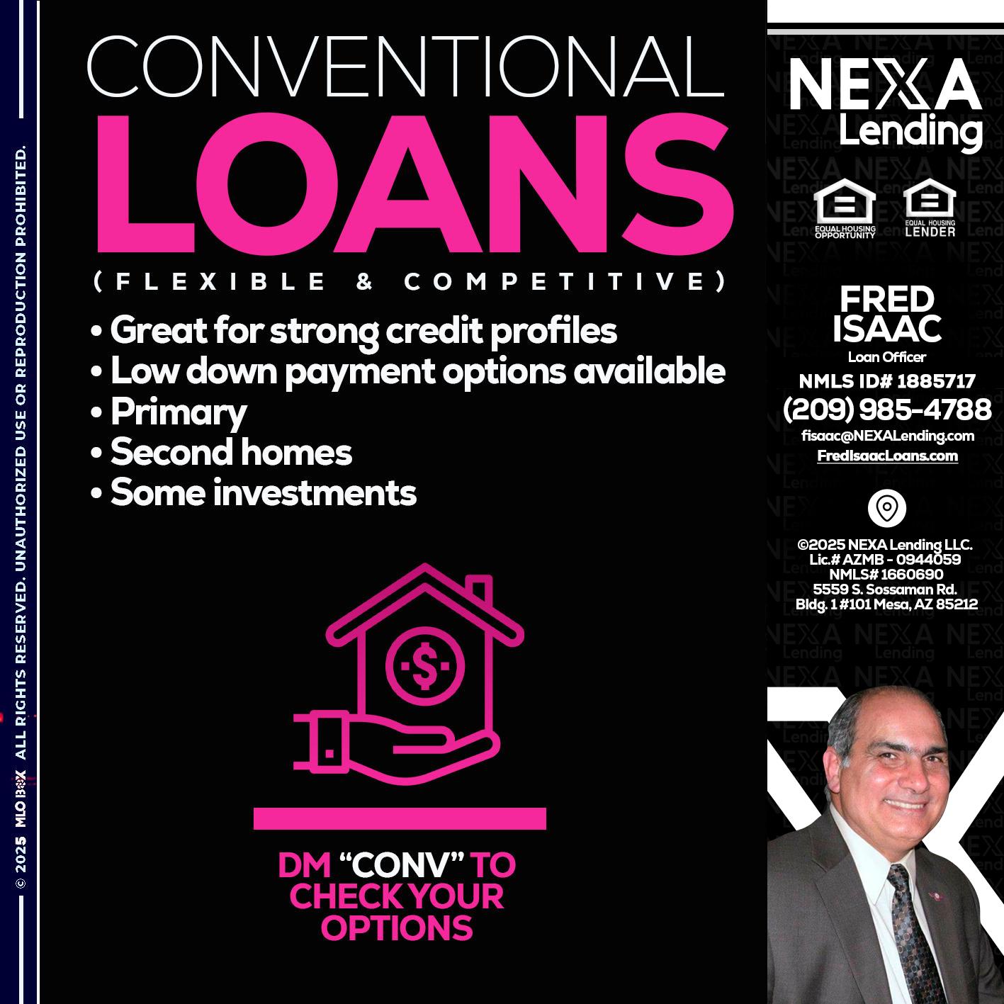 CONVENTIONAL LOANS - Fred Isaac -Loan Officer