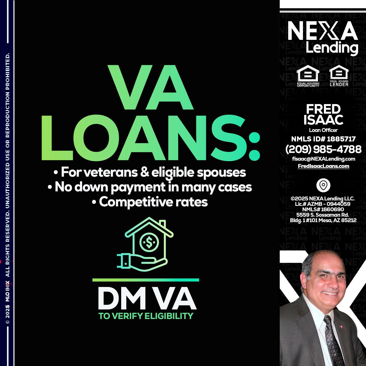 VA LOANS - Fred Isaac -Loan Officer