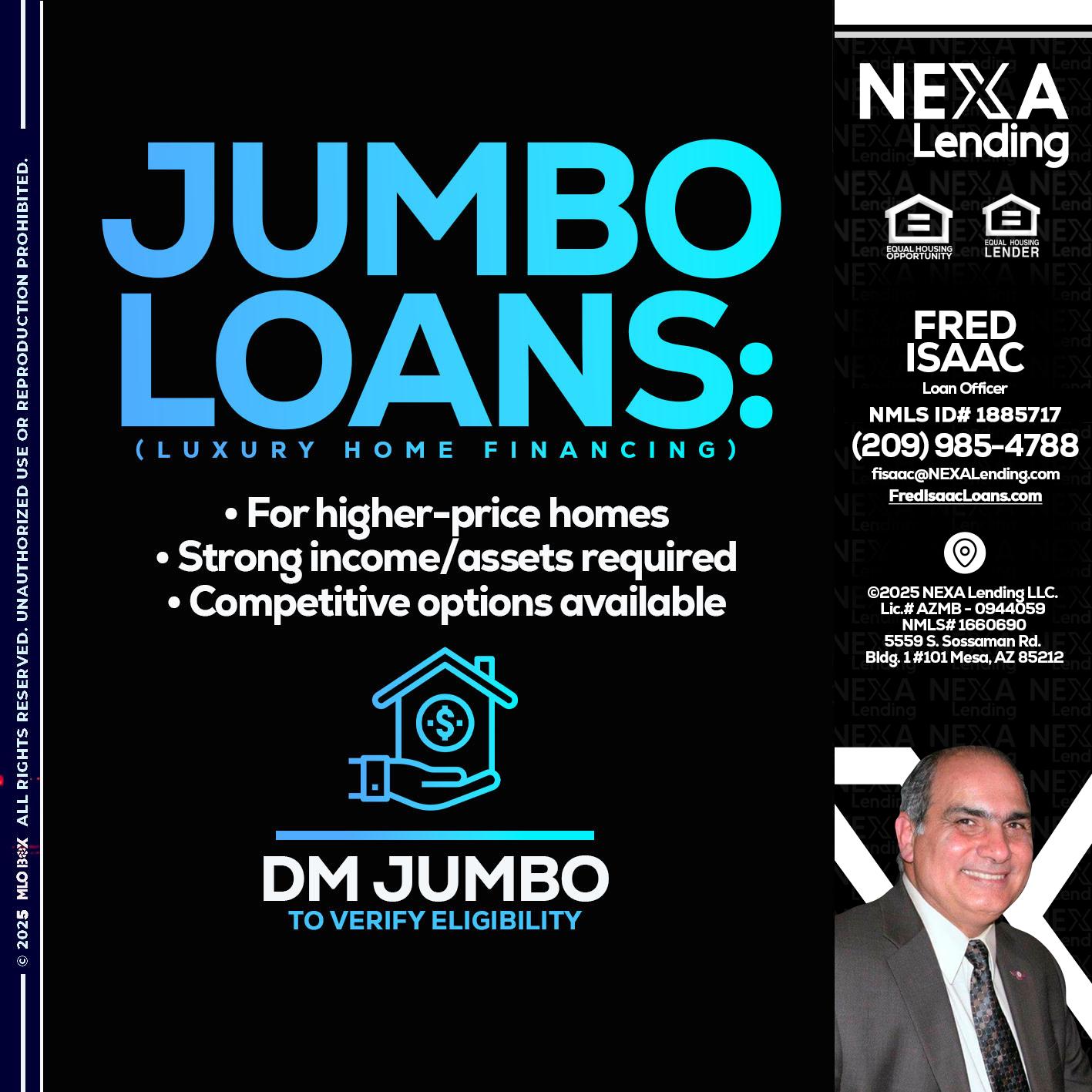 JUMBO LOANS - Fred Isaac -Loan Officer