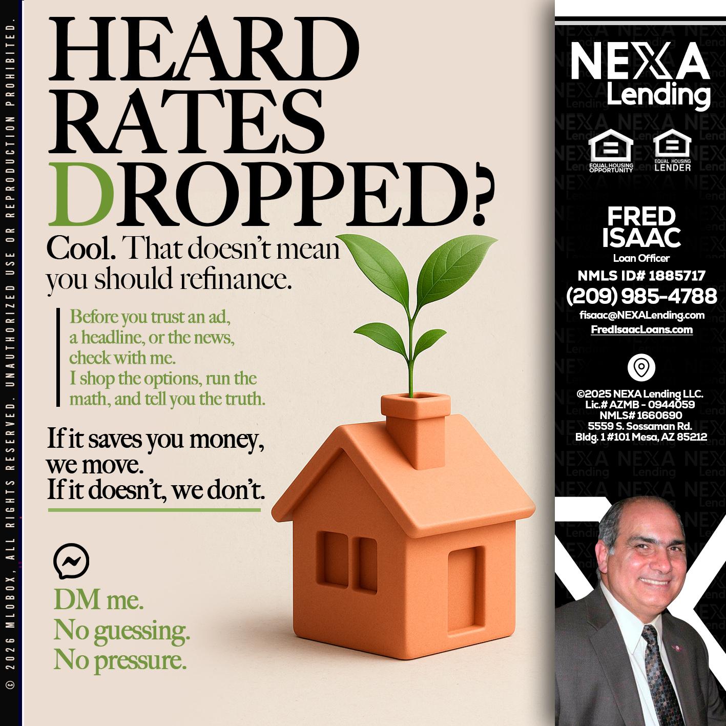 HEARD RATES - Fred Isaac -Loan Officer