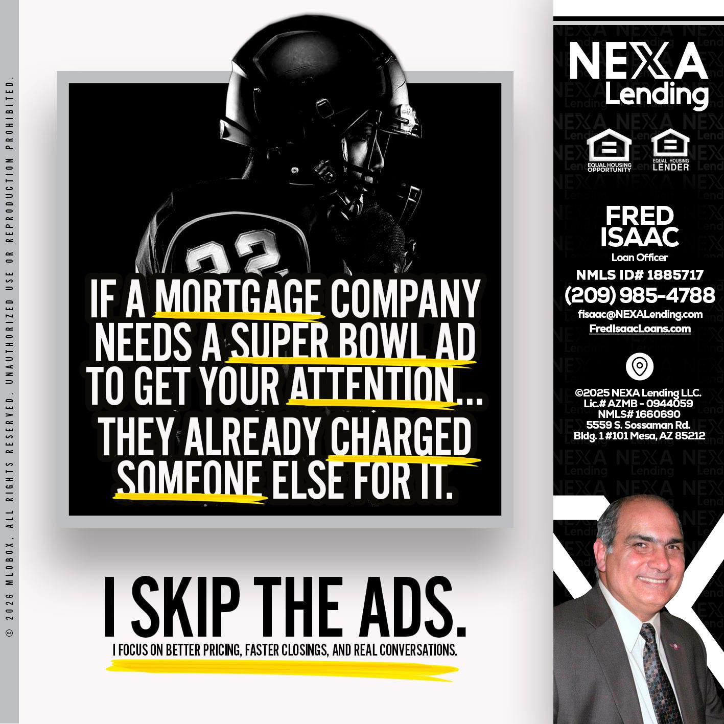 if a mortgage ad - Fred Isaac -Loan Officer