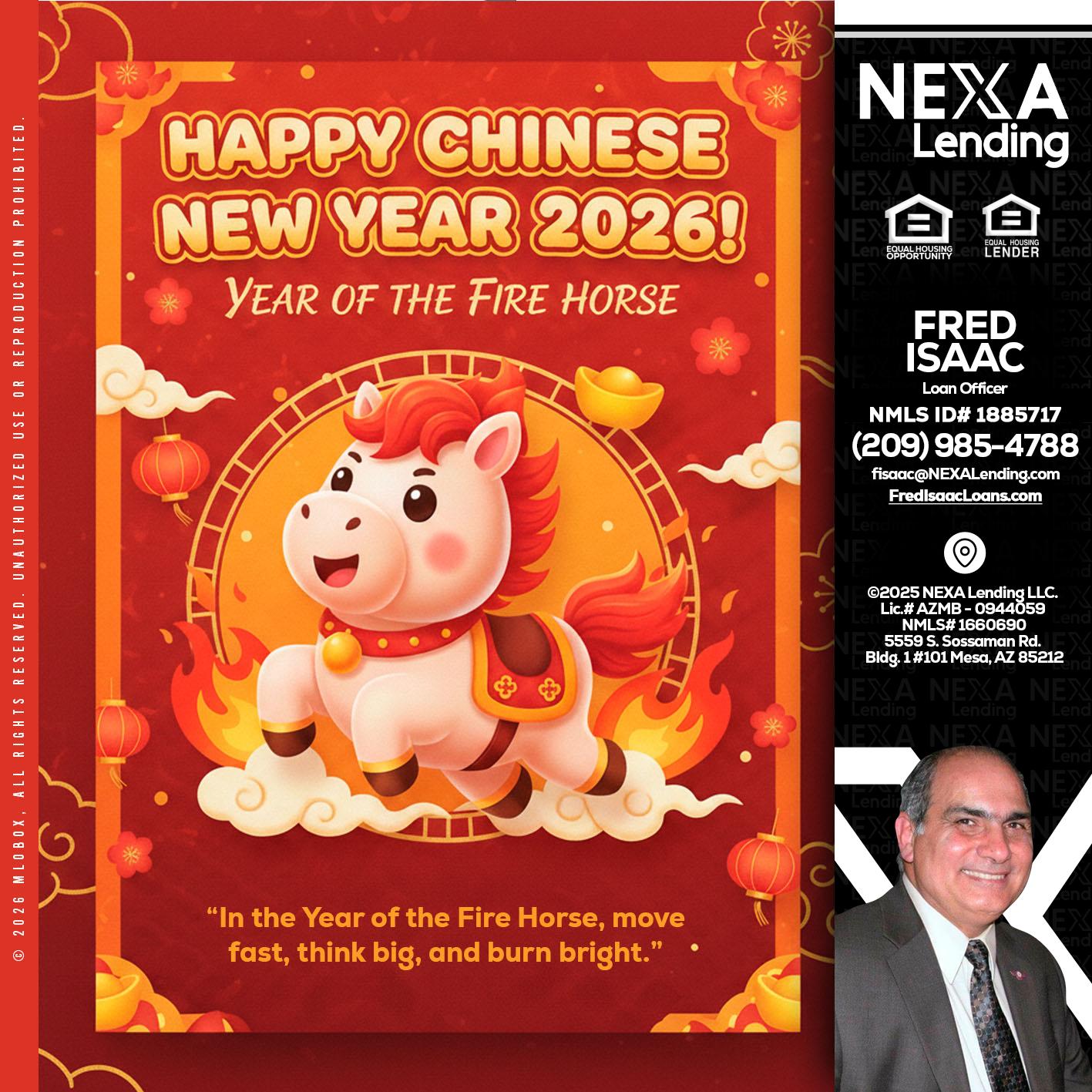 happy Chinese new year - Fred Isaac -Loan Officer
