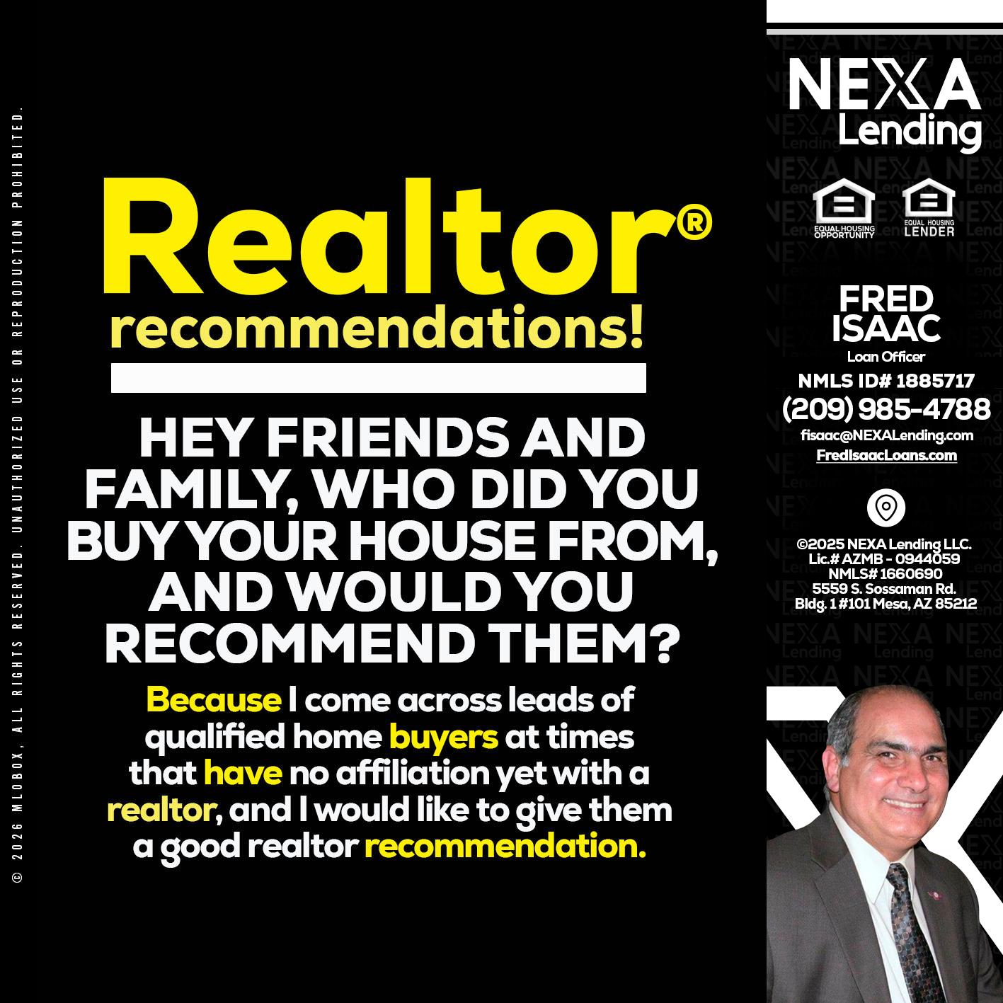 REALTOR - Fred Isaac -Loan Officer