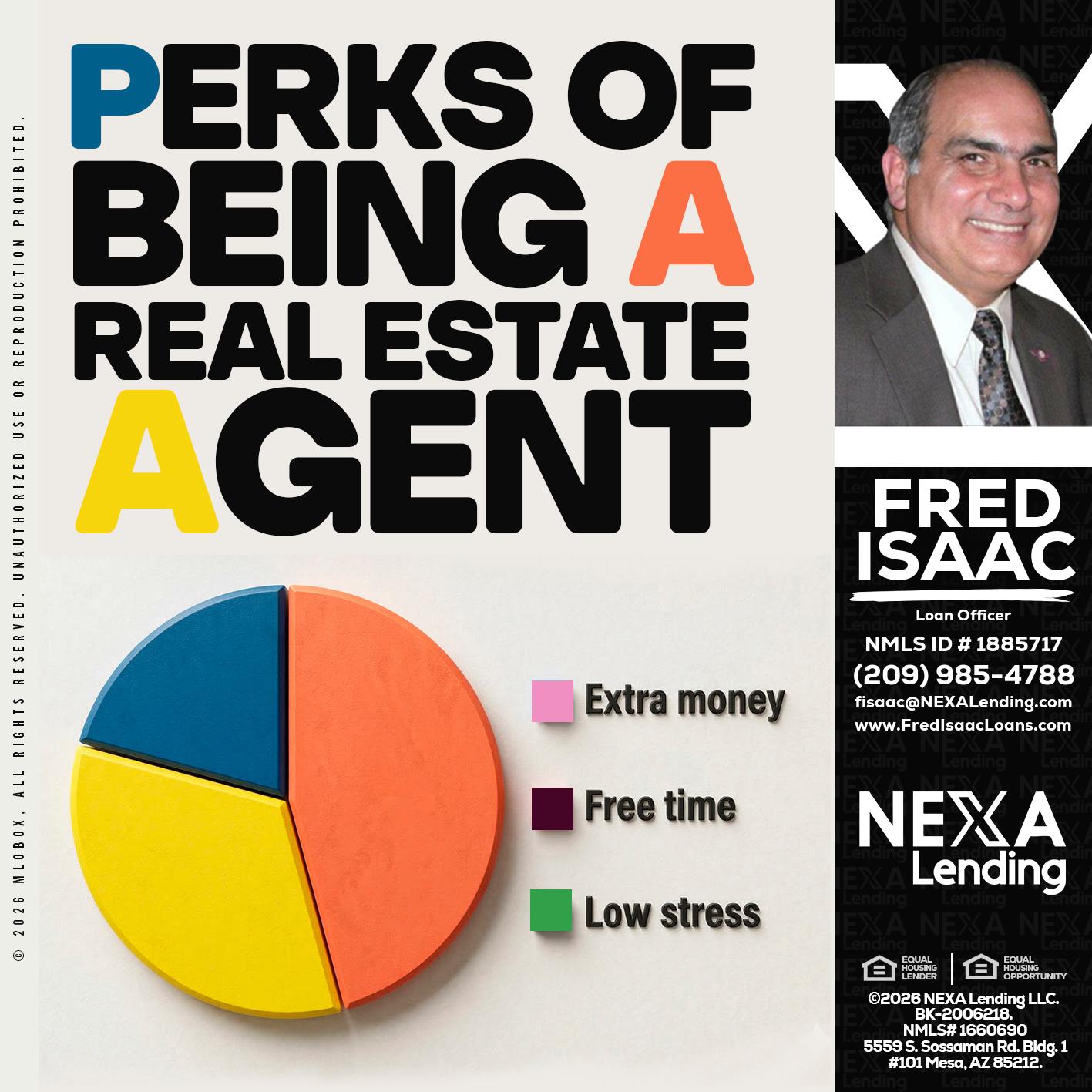 PERKS OF BEING - Fred Isaac -Loan Officer