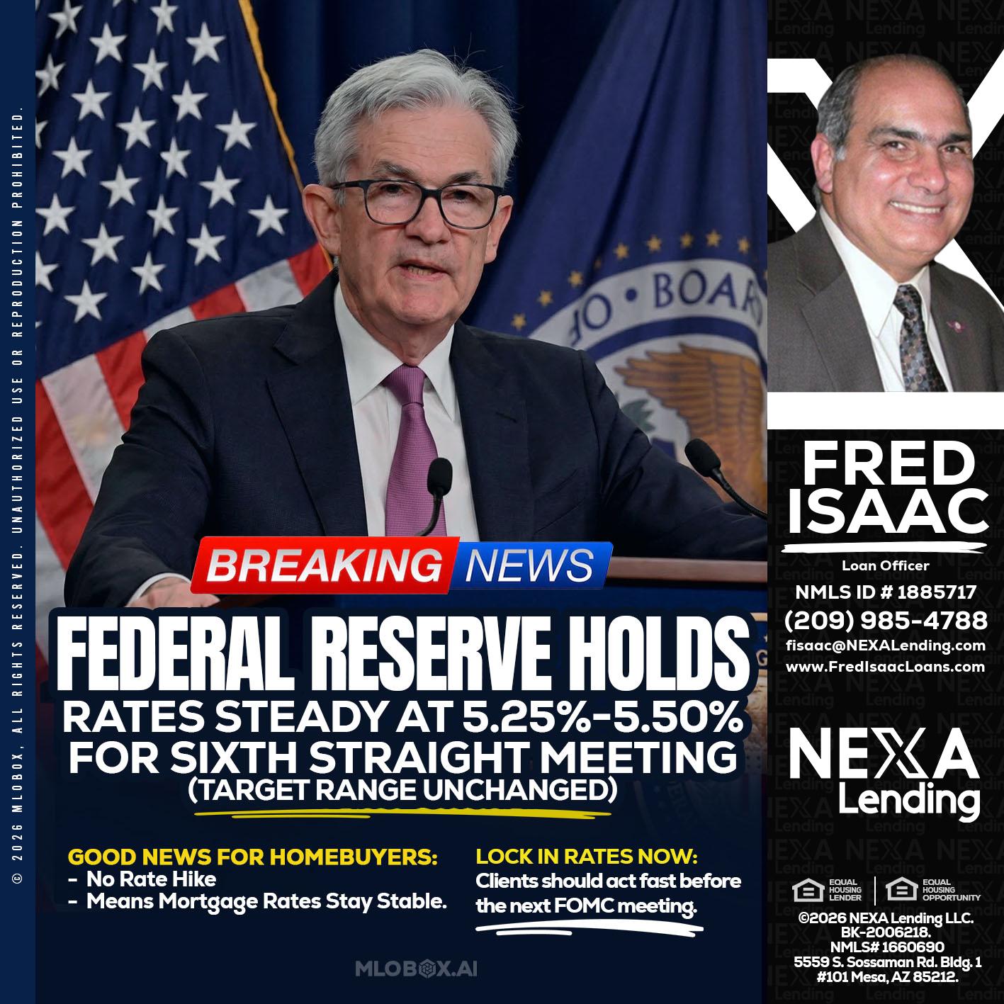 federal reserve - Fred Isaac -Loan Officer