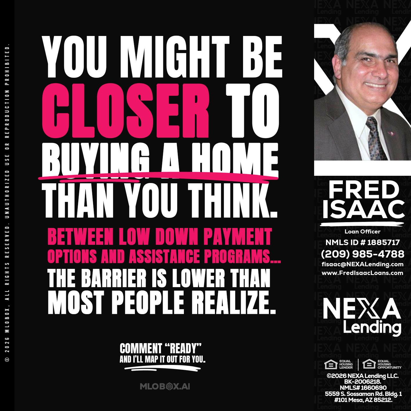 YOU MIGHT BE - Fred Isaac -Loan Officer