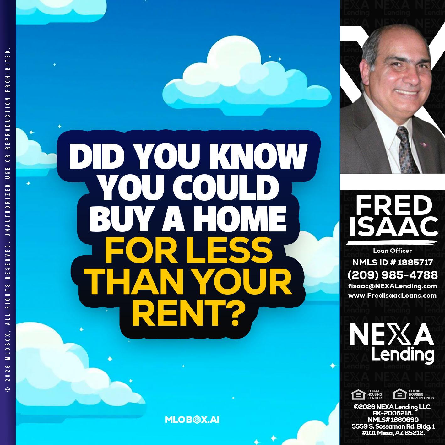 DID YOU KNOW - Fred Isaac -Loan Officer