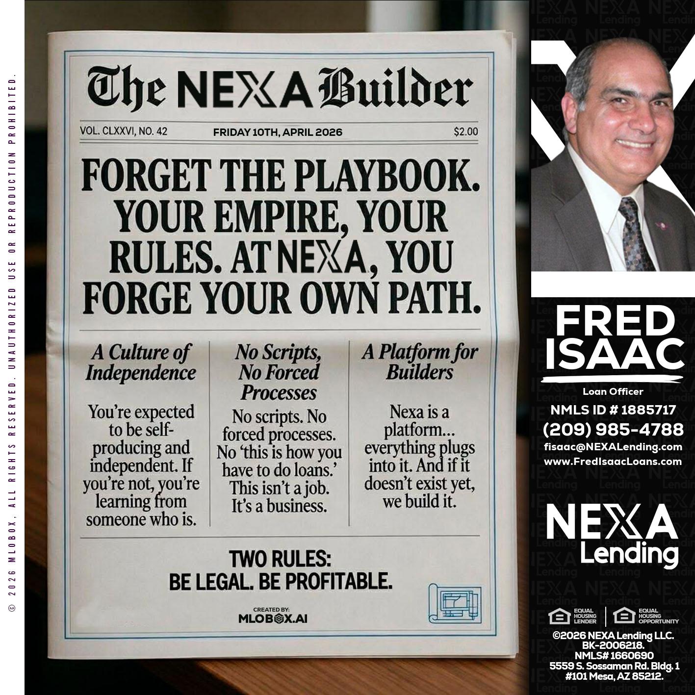 THE NEXA BUILDER - Fred Isaac -Loan Officer