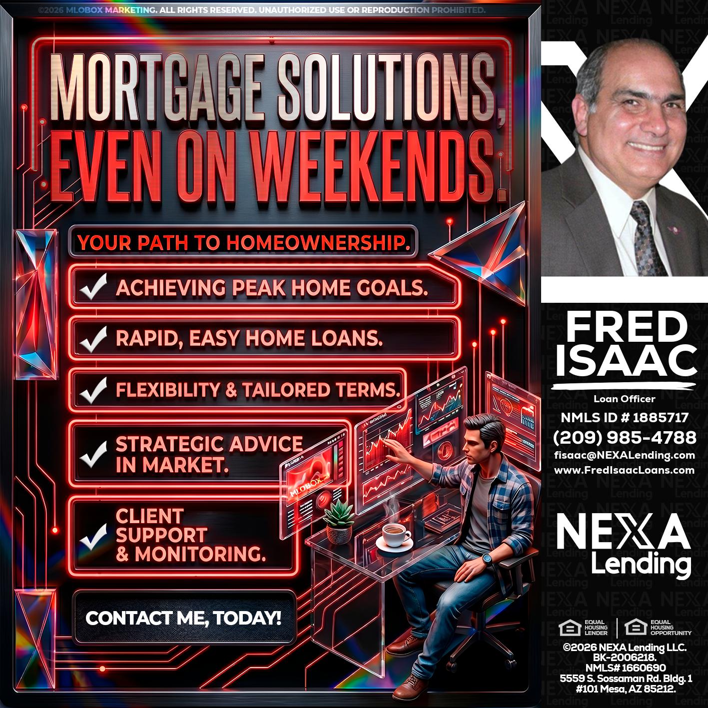WEEKEND SOLUTIONS - Fred Isaac -Loan Officer