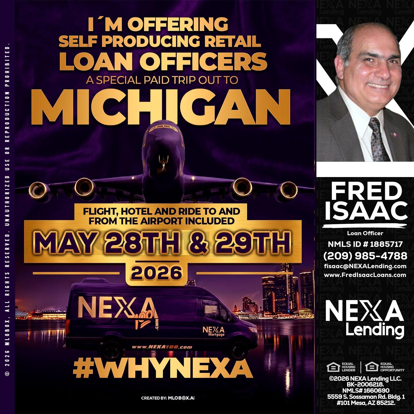 MICHIGAN - Fred Isaac -Loan Officer