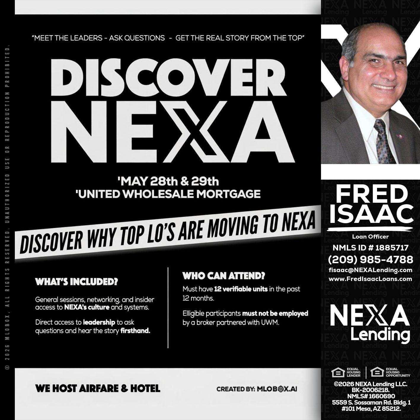 DISCOVER NEXA - Fred Isaac -Loan Officer