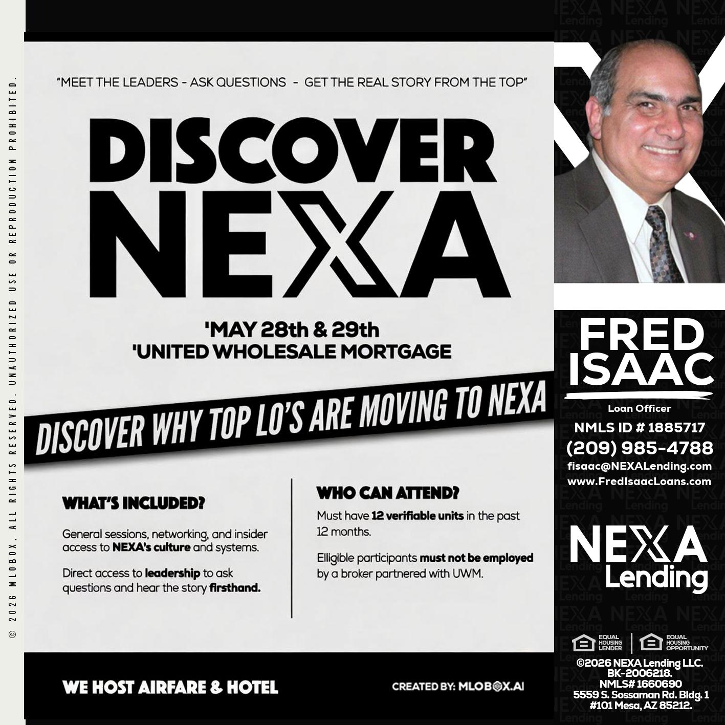 DISCOVER NEXA - Fred Isaac -Loan Officer