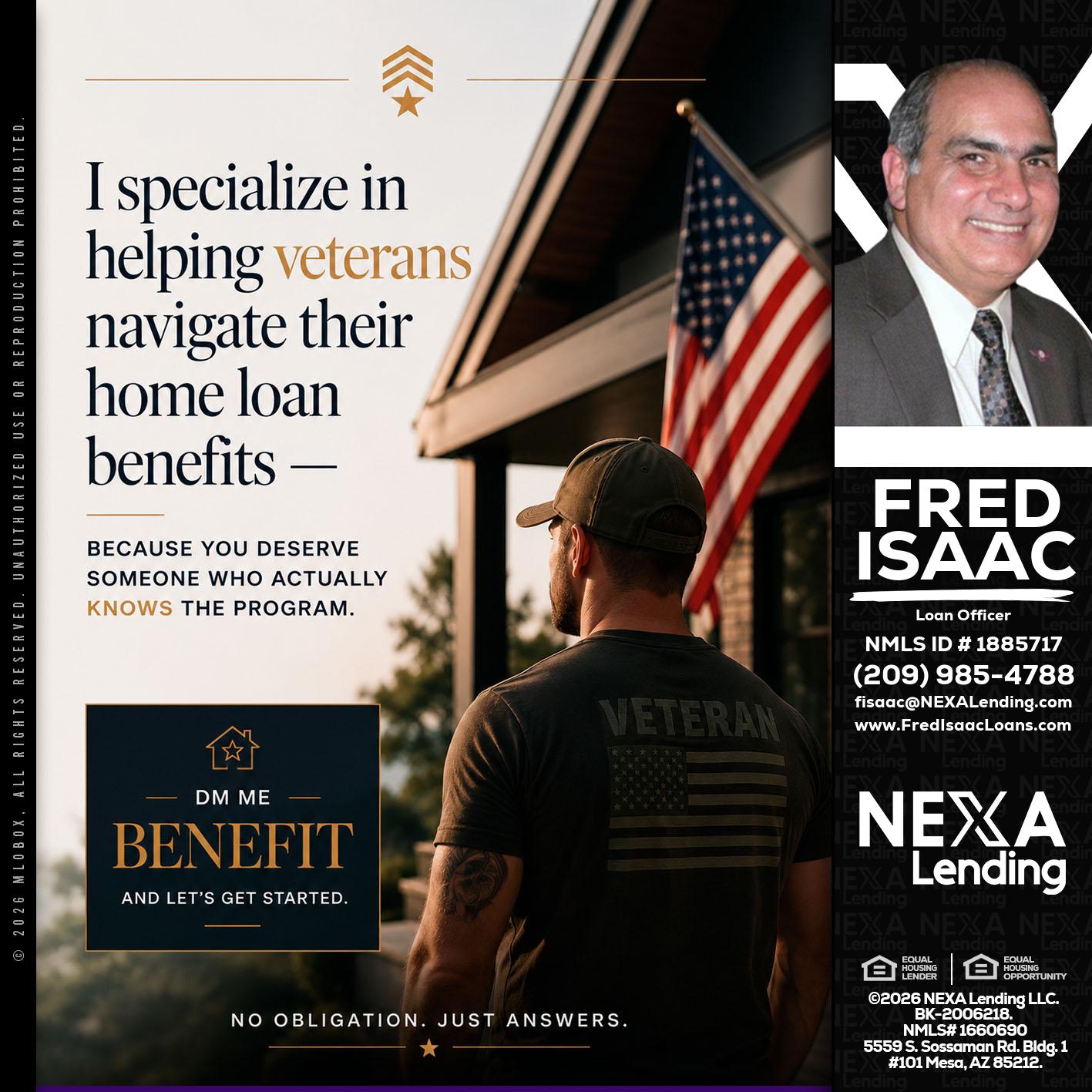 I SPECIALIZE - Fred Isaac -Loan Officer