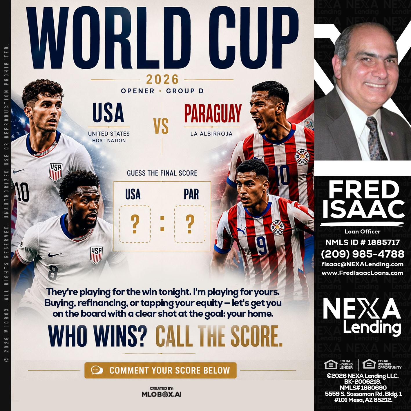 WORLD CUP 2026 - Fred Isaac -Loan Officer