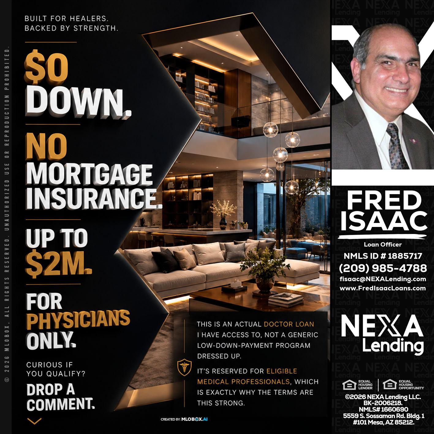 $0 DOWN - Fred Isaac -Loan Officer