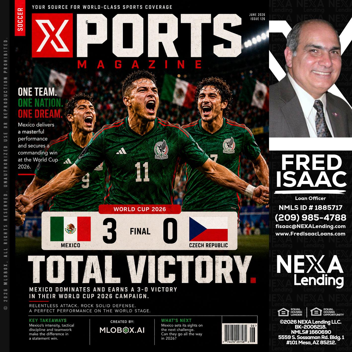 World Cup 2026 MEX 1-0 CZECH - Fred Isaac -Loan Officer