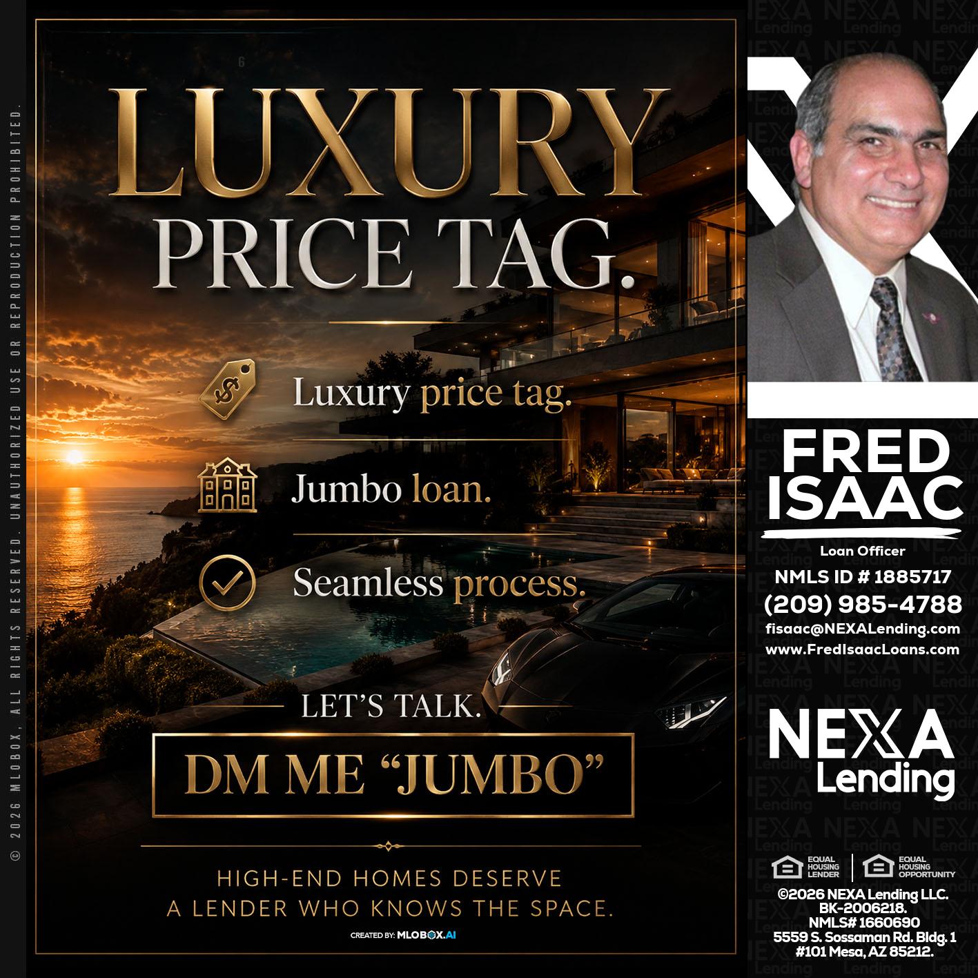 LUXURY PRICE - Fred Isaac -Loan Officer