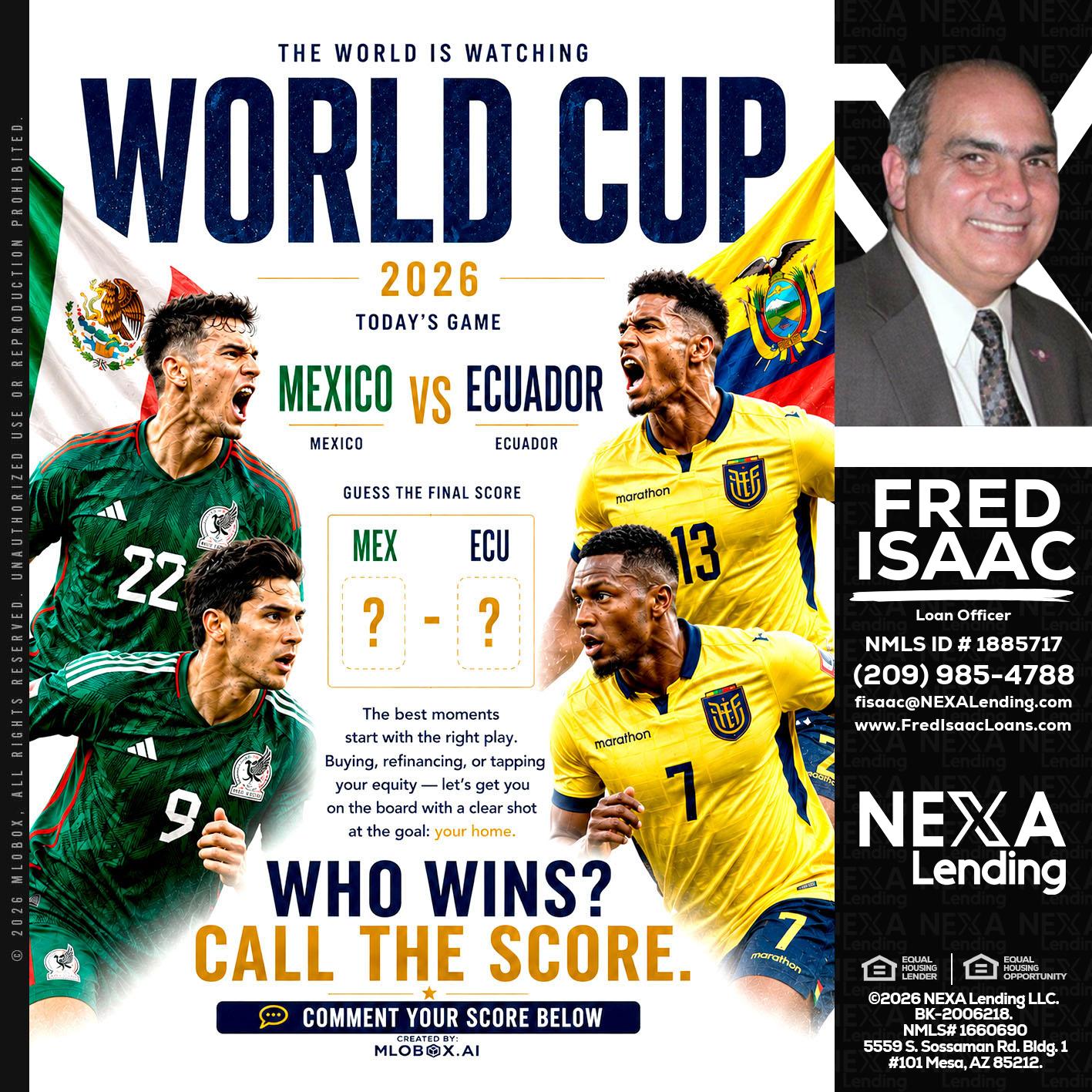 WORLD CUP 2026 - Fred Isaac -Loan Officer
