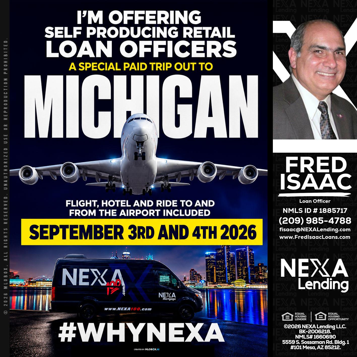 MICHIGAN - Fred Isaac -Loan Officer