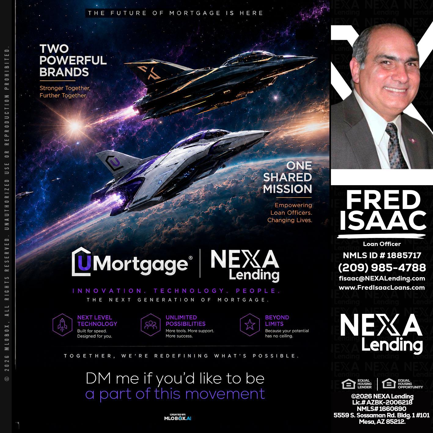 U Mortgage + NEXA lending - Fred Isaac -Loan Officer