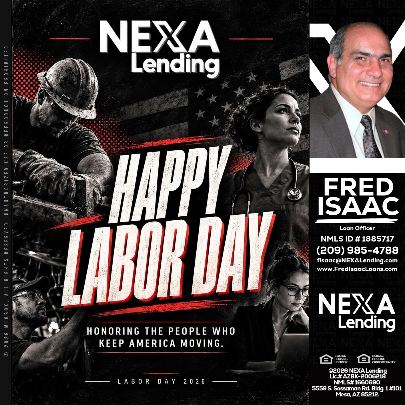 LABOR DAY - Fred Isaac -Loan Officer