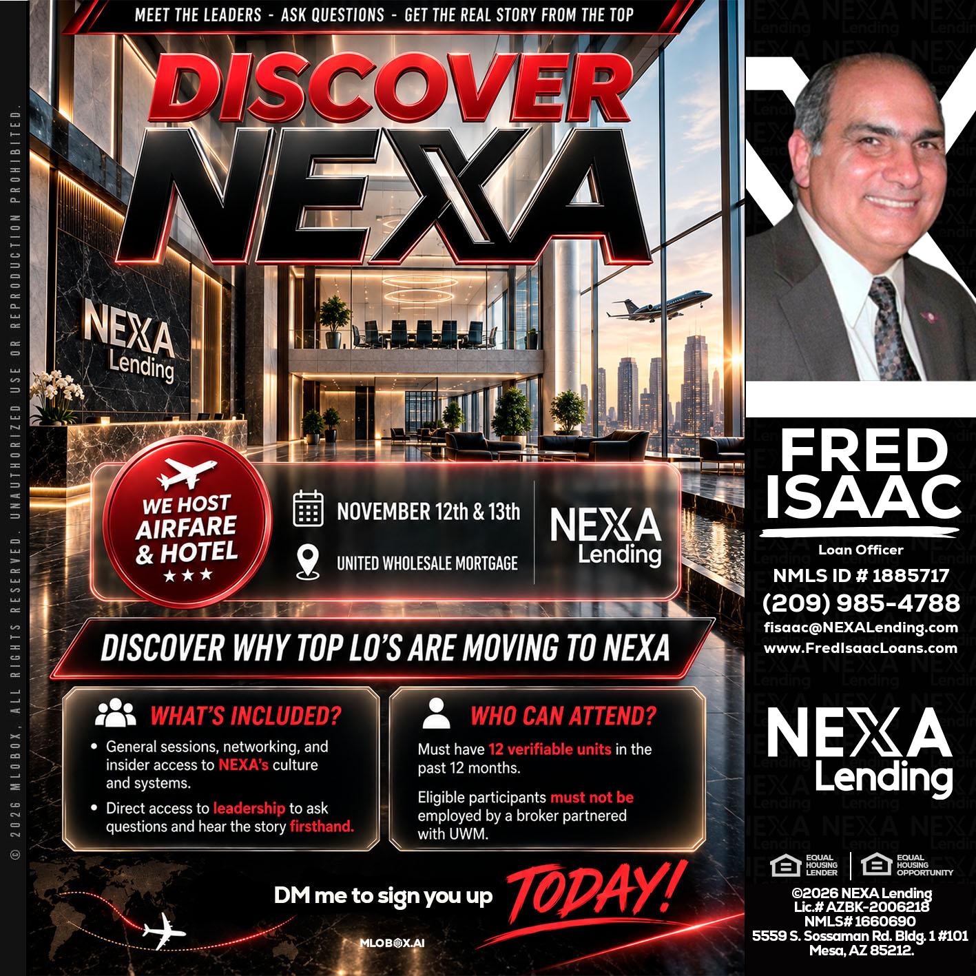 DISCOVER NEXA - Fred Isaac -Loan Officer